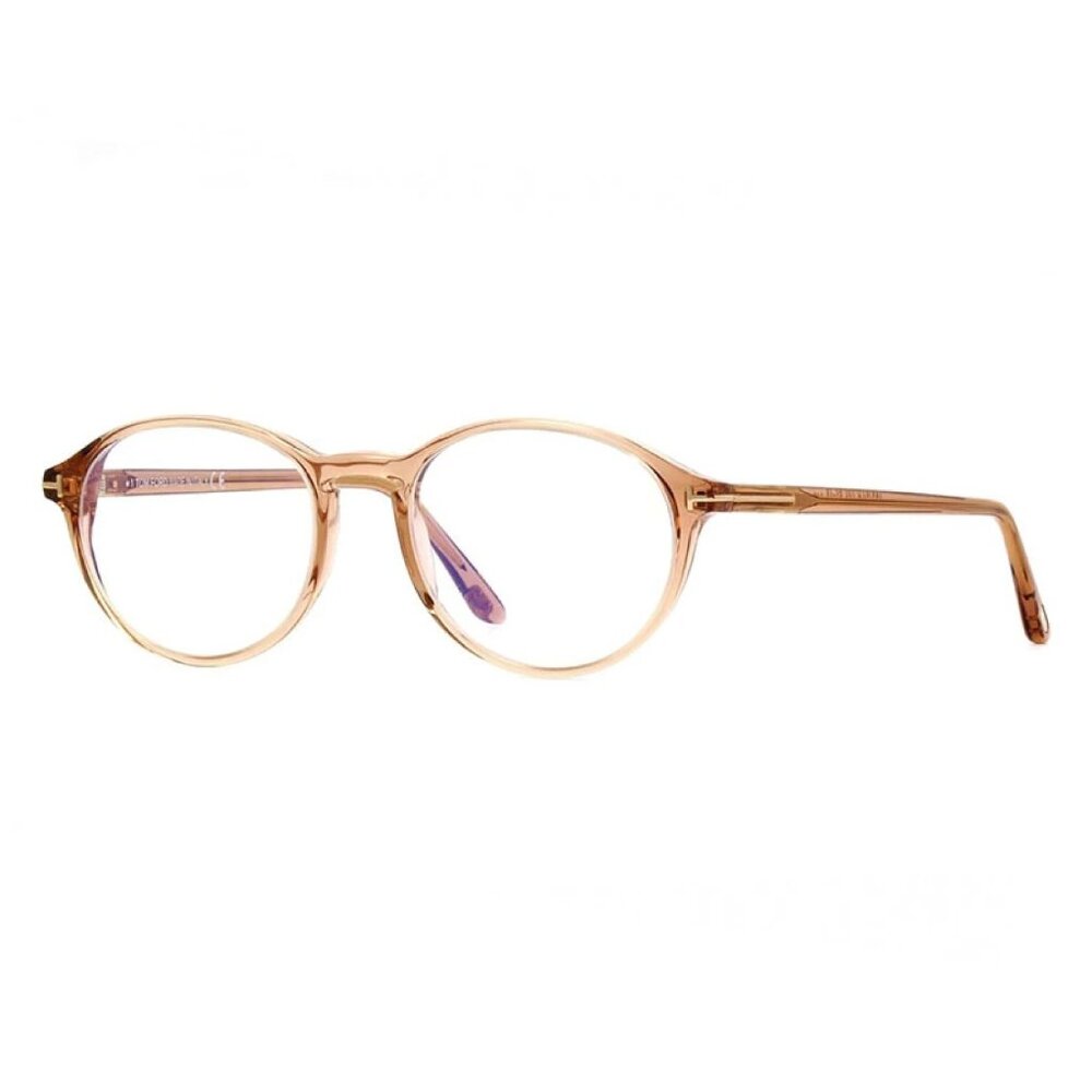 NEW TOM FORD EYEGLASSES BROWN MEN ROUND EYEWEAR